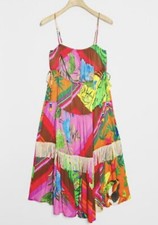 New Anthropologie x Farm Rio Palila Fringed Midi Dress sz S