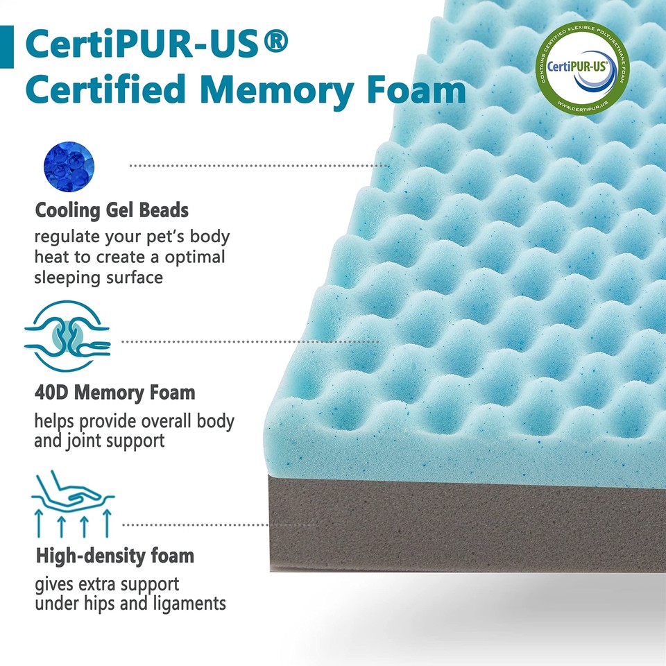 Memory Foam Large Dog Bed, Cooling Dog Beds for Large Dogs, Washable