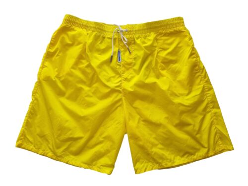 DSQUARED Bermuda Men's Swimsuit D7B71240 Yellow Sz.52 Faulty - Picture 1 of 5