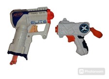 TOYS Zuru X SHOT Micro Shot Dart Gun Nerf Triad EX-3 Elite White Foam Dart Gun