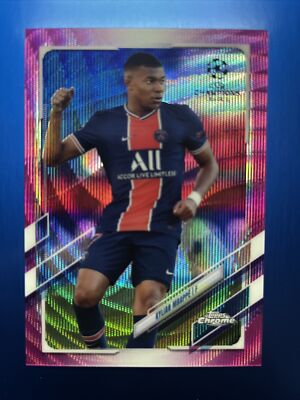 2020-21 Topps Chrome KYLIAN MBAPPE Pink Wave Refractor, France     