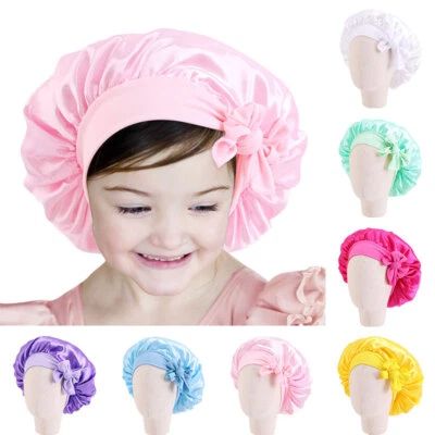 Seidenhaube zum Schlafen Kinder, Silk Bonnet, Satin Haarhaube, Schlafhaube z - Bild 1 von 4