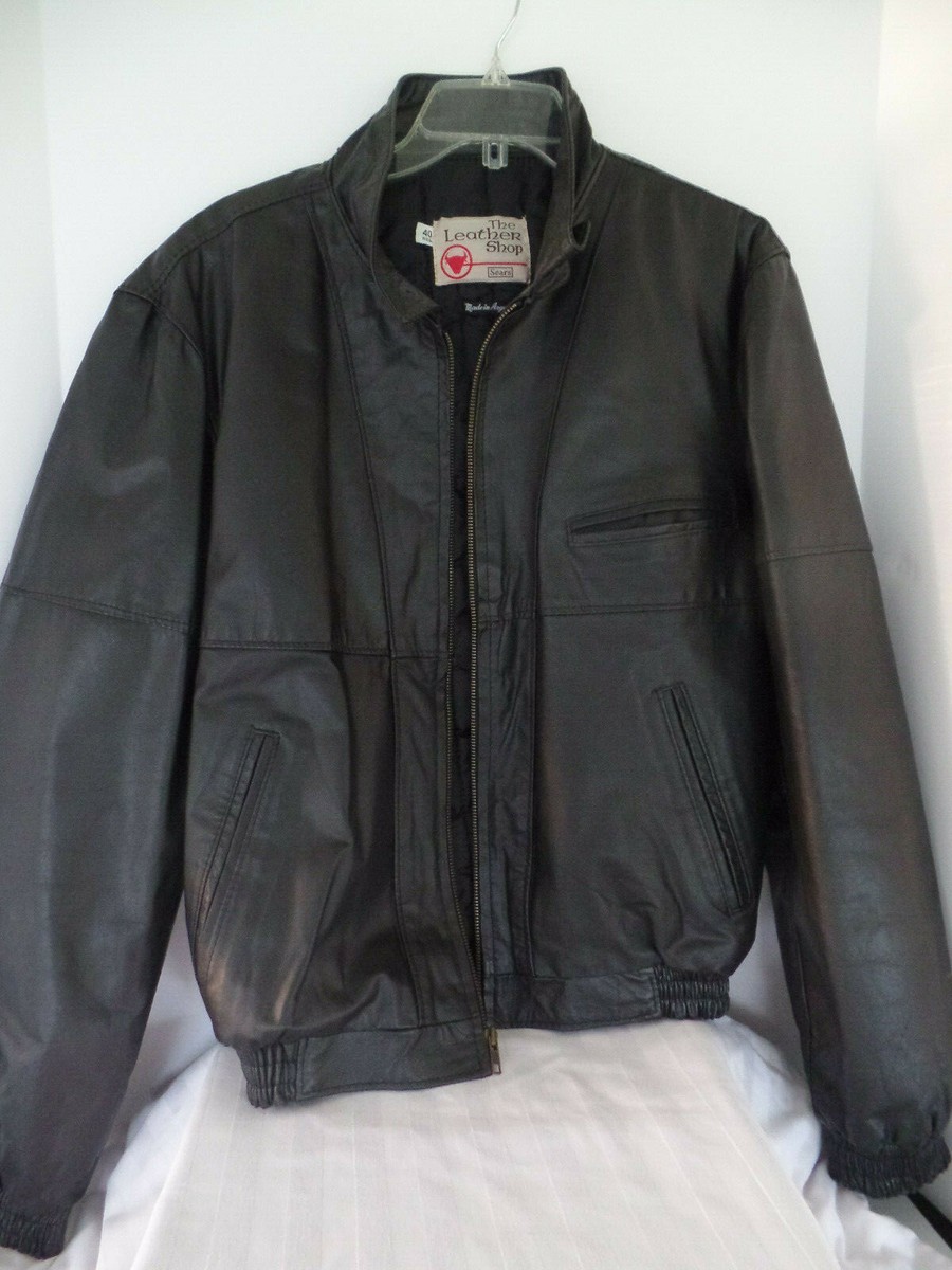 The Leather Shop by Sears Vintage Men's Leather Coat sz 40 The Leather Shop by Sears Vintage Men's Leather Coat sz 40