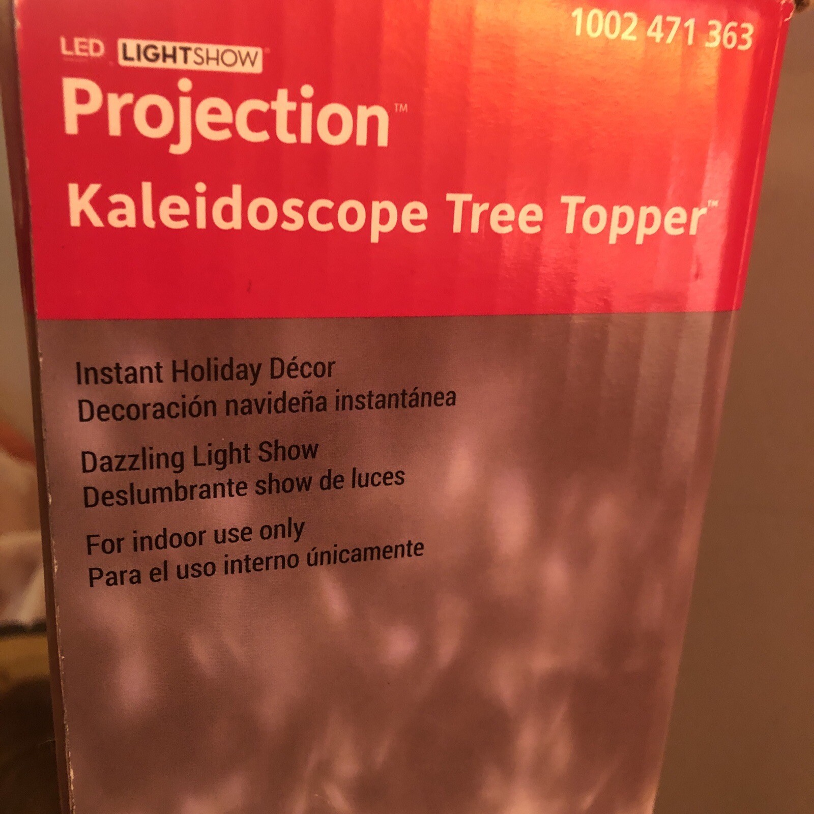 Gemmy KALEIDOSCOPE Tree Topper Christmas Star Projects 20ft WHITE Light