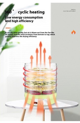 5 Tier New Food Dehydrator 350W ABS Fruit Jerky Dryer Home Intelligent Control - Picture 4 of 9