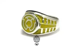 Yellow Lantern Ring V.2 Yellow Lantern Power Replica Ring Silver 925