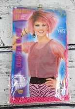 Woman's Neon Pink Mesh Top - Costume Accessory - 80's To The Max - One Size