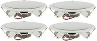 4 X Einbaulautsprecher Decken Lautsprecher Weiß Ø 179Mm 80 Watt 8 Ohm 21404