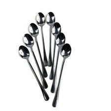 8 Long Stainless Steel Ice Cream Cocktail Teaspoons Ice Tea Spoons 7-3/4 in.