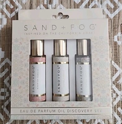SAND + FOG 3p SET Eau De Parfum Oil Rollerball Perfume VANILLA MUSK Sands FLEUR