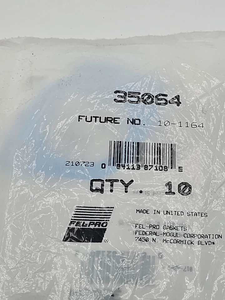 (CANTIDAD 10) Junta de salida de refrigerante del motor Fel-Pro 35064 para Dodge Plymouth V8 6 Foto 3 de 4