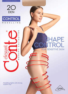 Conte Tights Control 20 Den | Shaper Modeling Pantyhose with Slimming Top