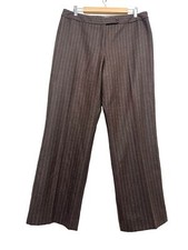 Pendleton 100 virgin wool stripe straight pants size 14 brown
