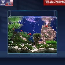 6.5 Gallon Ultra Clear Glass Fish Tank Rimless Low Iron Aquarium Rectangular New