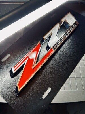 Custom 3D License Plate Fits Chevy Z71 Silverado Off Road Tahoe Leather New Red