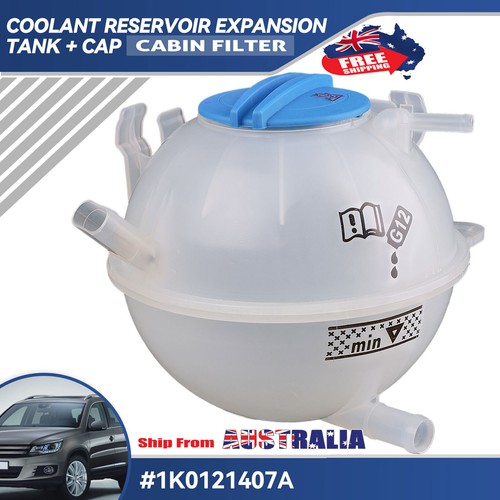 Coolant Radiator Reservoir Tank 1K0121407A For VW Jetta Golf Passat Tiguan Audi - Bild 8 von 9