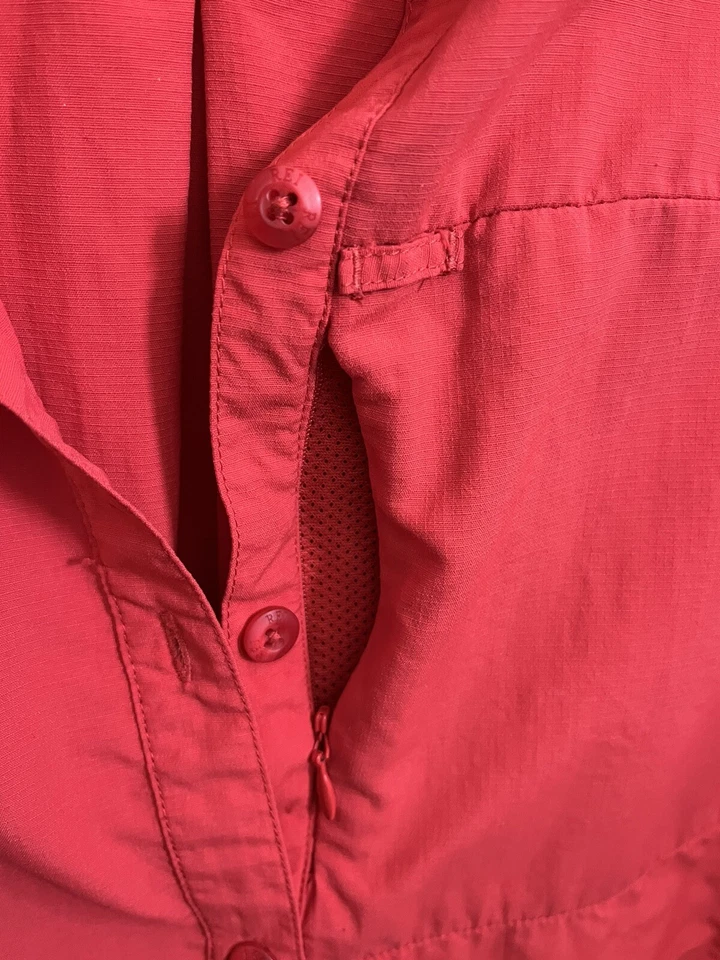 Camisa REI para mujer táctica senderismo camping al aire libre L/S lengüeta enrollable bolsillo ventilado L Foto 3 de 4
