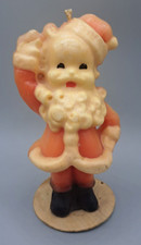 Vintage Gurley Waving Santa Claus Christmas Candle Unlit 39 Cent Label 5.25”