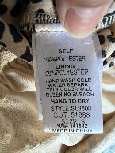 She + Sky Leopard Design Romper Tie waist Short - Picture 9 of 9