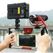 Smart Phone Video Shot Camera Cage Stabilizer Filmmaking Rig for iPhone X 8 7