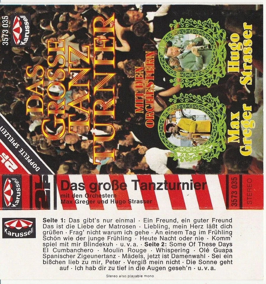 Max Greger & Hugo Strasser - Das große Tanzturnier (MC) - "Rarität" !!! - Bild 2 von 4