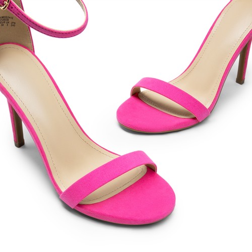 Women's Open Toe Heeled Sandals High Stiletto Heels Ankle Strap Wedding Sandals - Picture 39 of 59