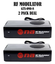 2 Pack TV Converter A/V RCA Signal to Home TV “F” Type Shielded Coaxial