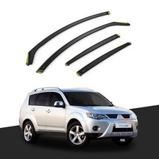 Mitsubishi Outlander MK2 2006-2013 5 Door SUV Wind Deflectors 4pc Tinted