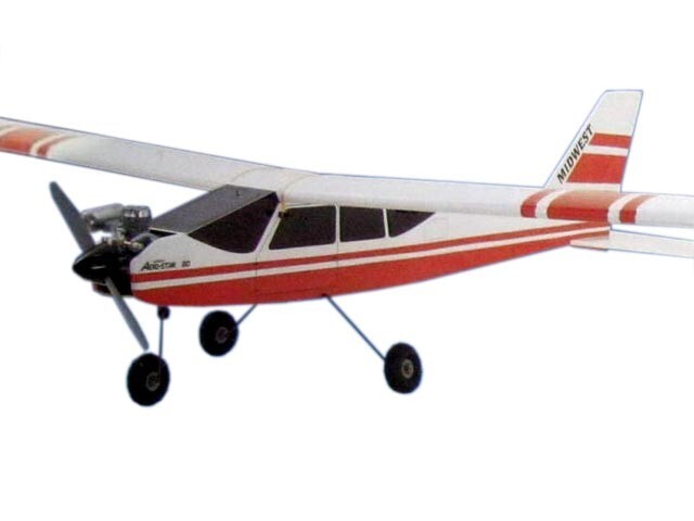 Aero-Star 60 74" WS R/C Airplane Short Kit Laser Cut Balsa & Ply + Plans
