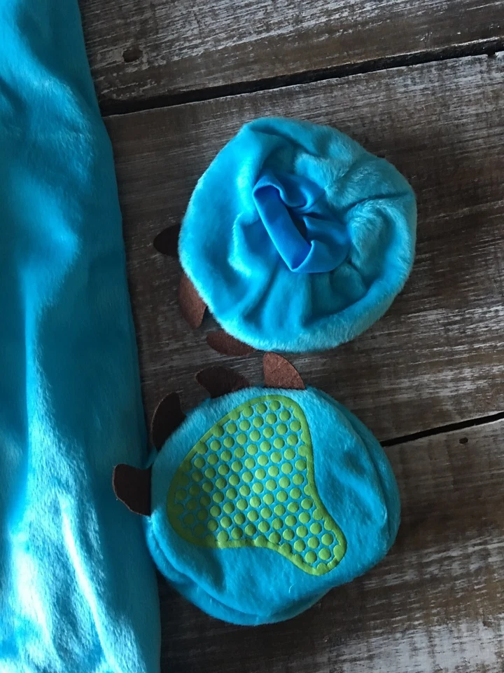 NUEVO CON ETIQUETAS UNISEX INFANTES DRAGÓN AZUL DISFRAZ HALLOWEEN CON ZAPATOS Y FUNDAS PARA LA CABEZA TALLA 6/12M Foto 3 de 4