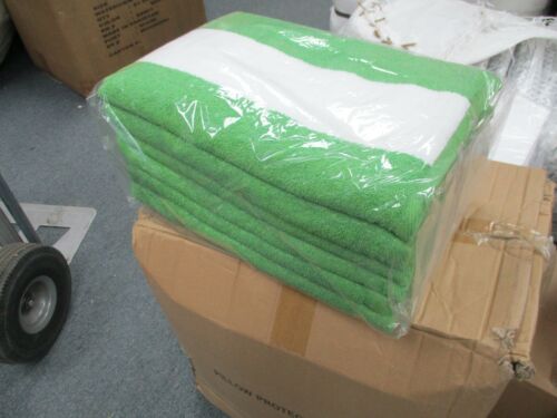 Details about   1 Pack Large Beach Resort Pool Towels Cabana Stripe 30x60 100% COTTON GREEN NEW 