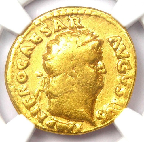 Nero AV Aureus Gold Ancient Roman Coin 54-68 AD - Certified NGC Fine - Rare Coin - Picture 5 of 7