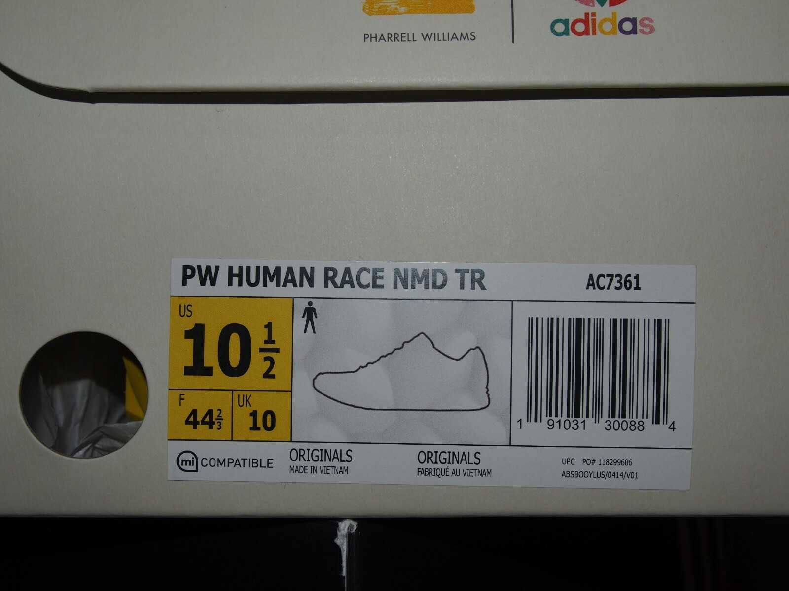 Adidas Men's Shoes NMD Human Race Pharrell Williams Breathe Walk  AC7367 Size 10