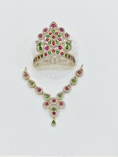 Laddu Gopal Mukut  Necklace Combo  Handmade Temple Krishna Accessories