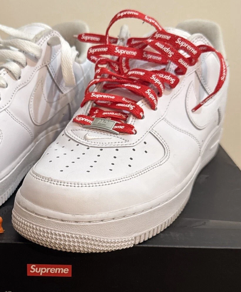 Nike Air Force 1 x Supreme Low Box Logo - White - огромный выбор