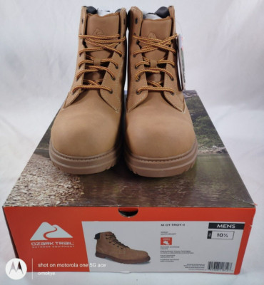 Ozark Trail Men's Size 10.5 M Brown Leather Lace Up Troy 8'' Boots