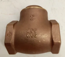 Smith Cooper 1739191 Series NL 2" Brass Threaded Swing Check Valve 200 WOG