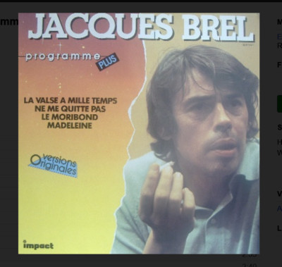 EB12 Jacques Brel   Programme Plus Volume 1-3 3LPs VG+/VG+
