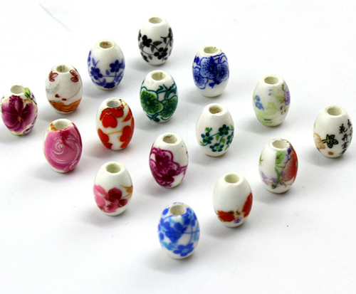 wholesale 200pcs 8x10mm Ceramic flower Loose Charm Spacer Beads Jewelry Craft - Picture 29 of 29