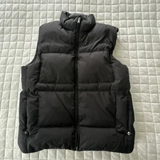 Alex Cannon Puffer Vest Mens Large Black Down Fill Winter Outdoor Pockets Casual