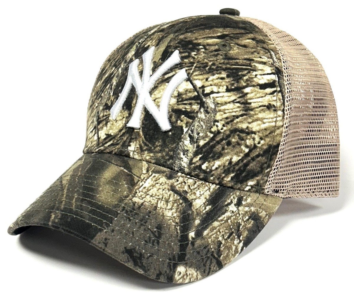 New York Yankees MLB Fan Favorite Mossy Oak Camo Mesh Hat Cap