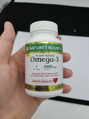 Nature's Bounty Omega 3, Plant-Based 3 Fatty Acid 30 Count 10-2026