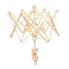 Wooden Umbrella Swift Yarn Winder Holder, Bobbin 24 Knitting for Winding Lines