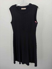 Pre-Owned Tory Burch Black Size Medium Knit Knee Length Sleeveless Dress