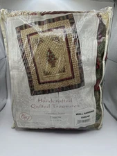 Canterbury Manor Christmas Quilted Throw 50 x 60 Holiday C&F Enterprises NEW