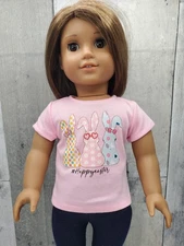T-Shirt, Separates, Easter, "Bunny Trio", for 18-inch Dolls