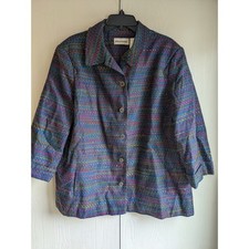 Alfred Dunner Women's Multicolor Long Sleeve Button Down Jacket Size 20
