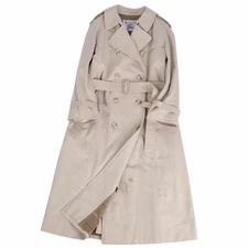 Burberry Vintage Burberrys Coat Trench 100% Cotton Outer Womens Used MOLO-0