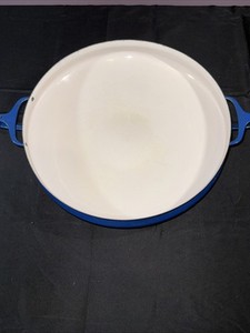 Vintage Dansk Paella Pan France Quistgaard JHQ 13" Blue Enamel