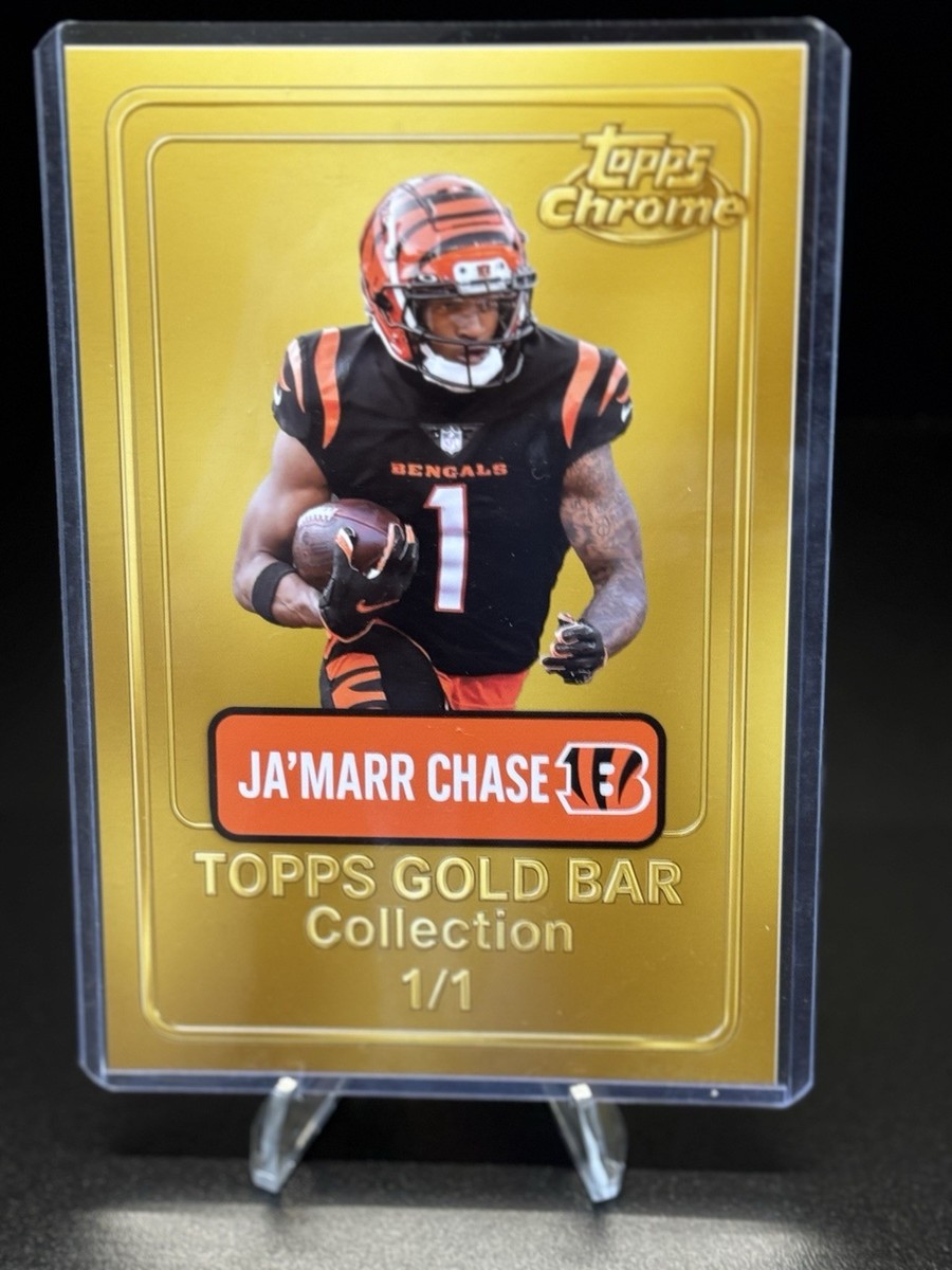 Jamarr Chase 4x6 Cincinnati Bengals NFL-Gold bar collection +top